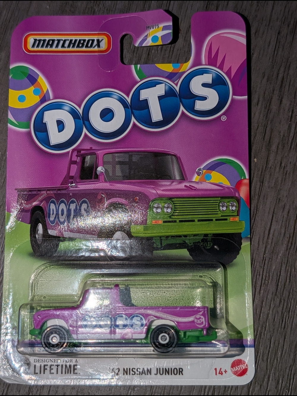 Matchbox DOTS Pink and Green Nissan Junior Toy Truck